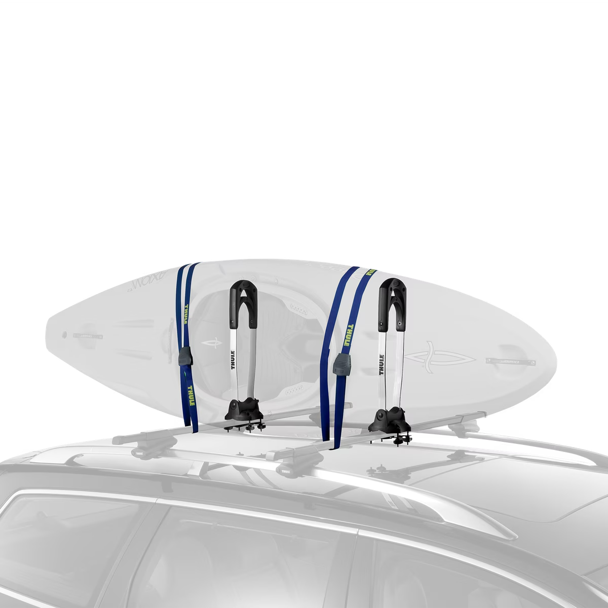 Thule Stacker kayak rack vertical silver