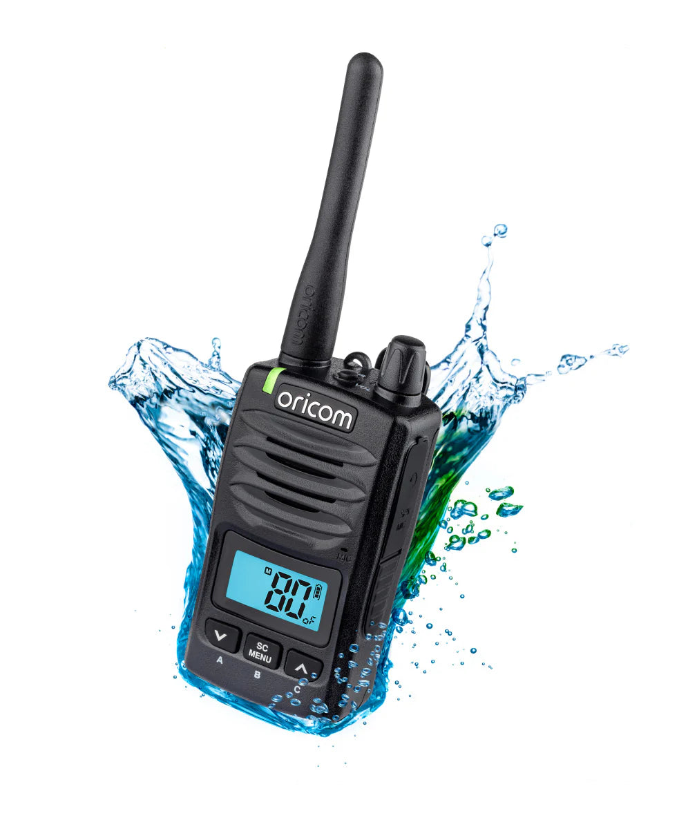 Oricom DTX600 Waterproof IP67 5 Watt Handheld UHF CB Radio (Black)