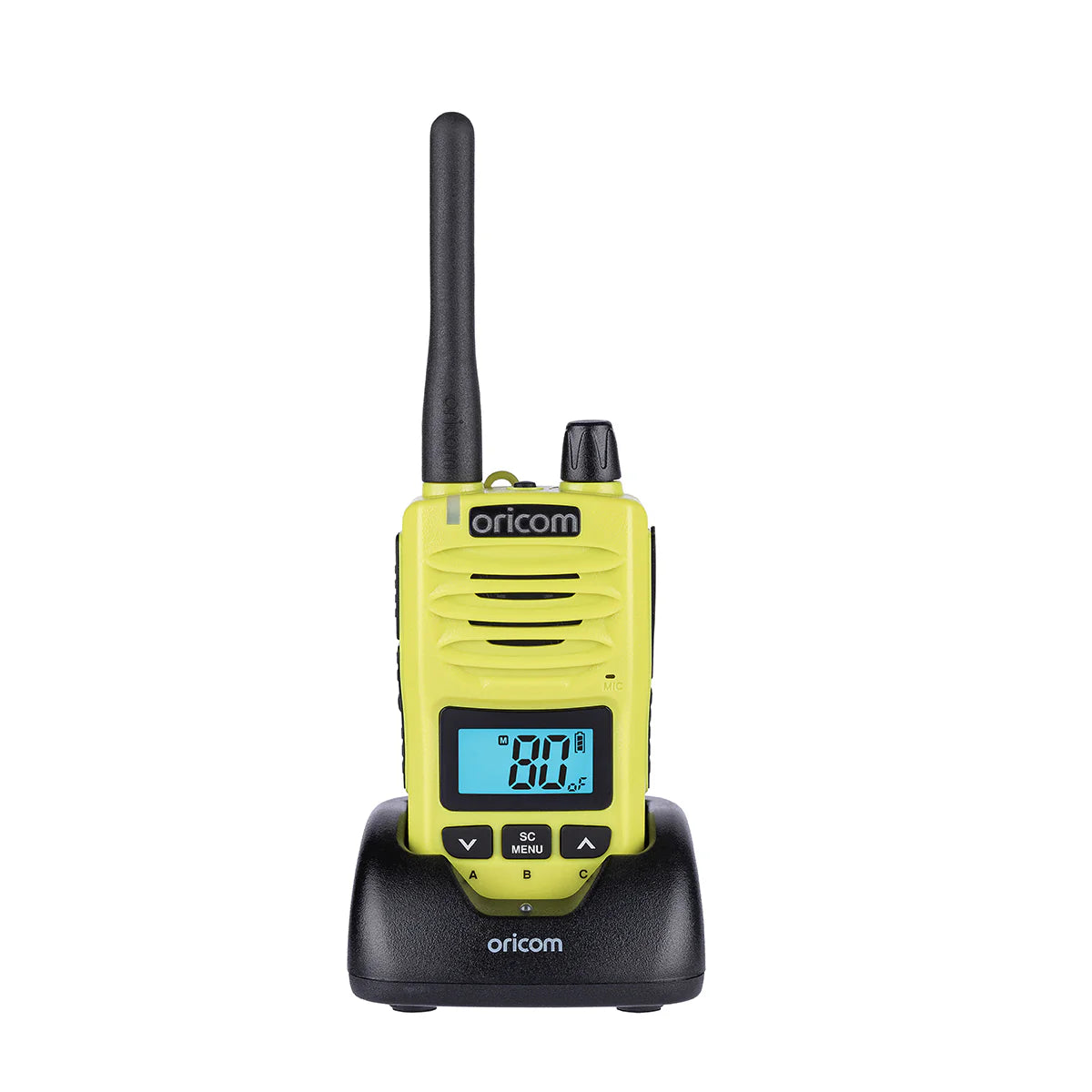 Oricom DTX600LME Waterproof IP67 5 Watt Handheld UHF CB Radio (Lime)