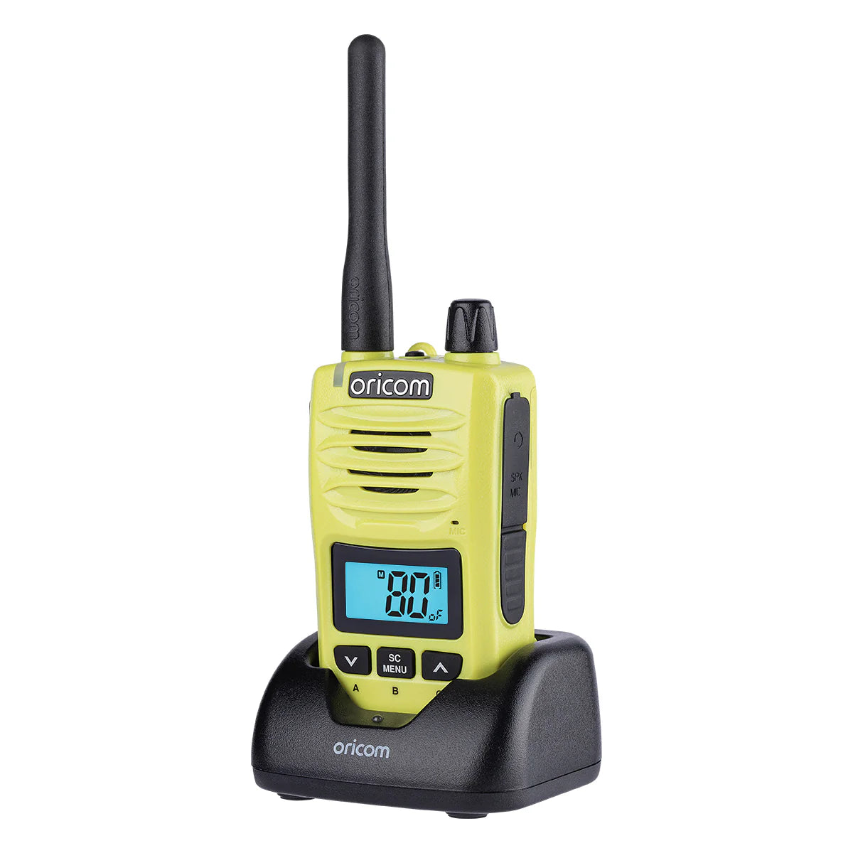 Oricom DTX600LME Waterproof IP67 5 Watt Handheld UHF CB Radio (Lime)