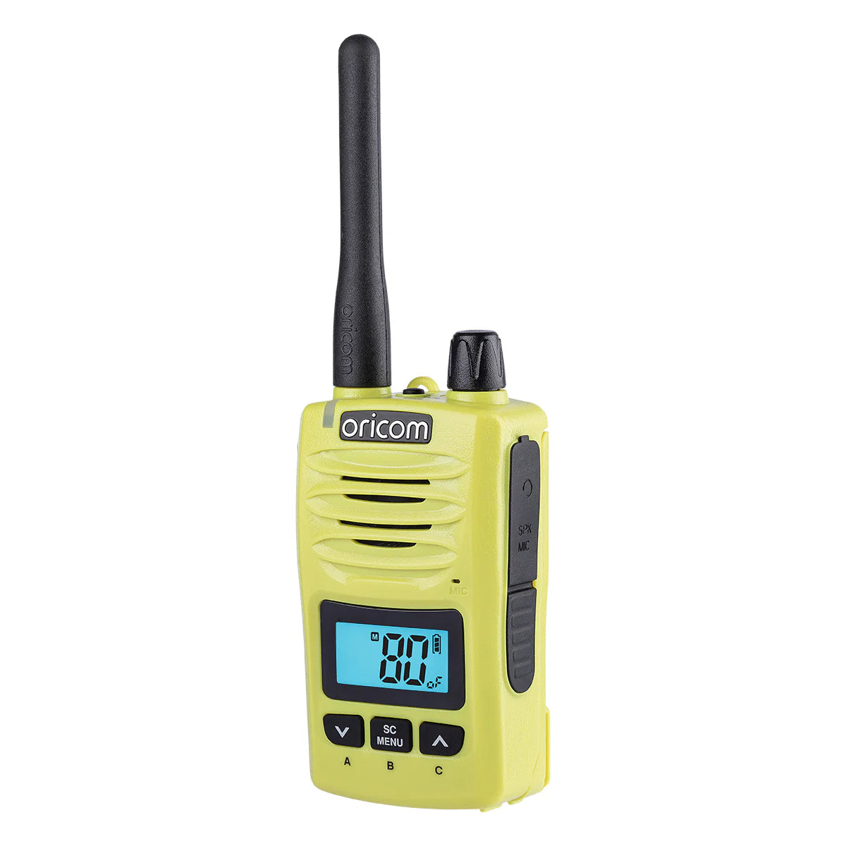 Oricom DTX600LME Waterproof IP67 5 Watt Handheld UHF CB Radio (Lime)
