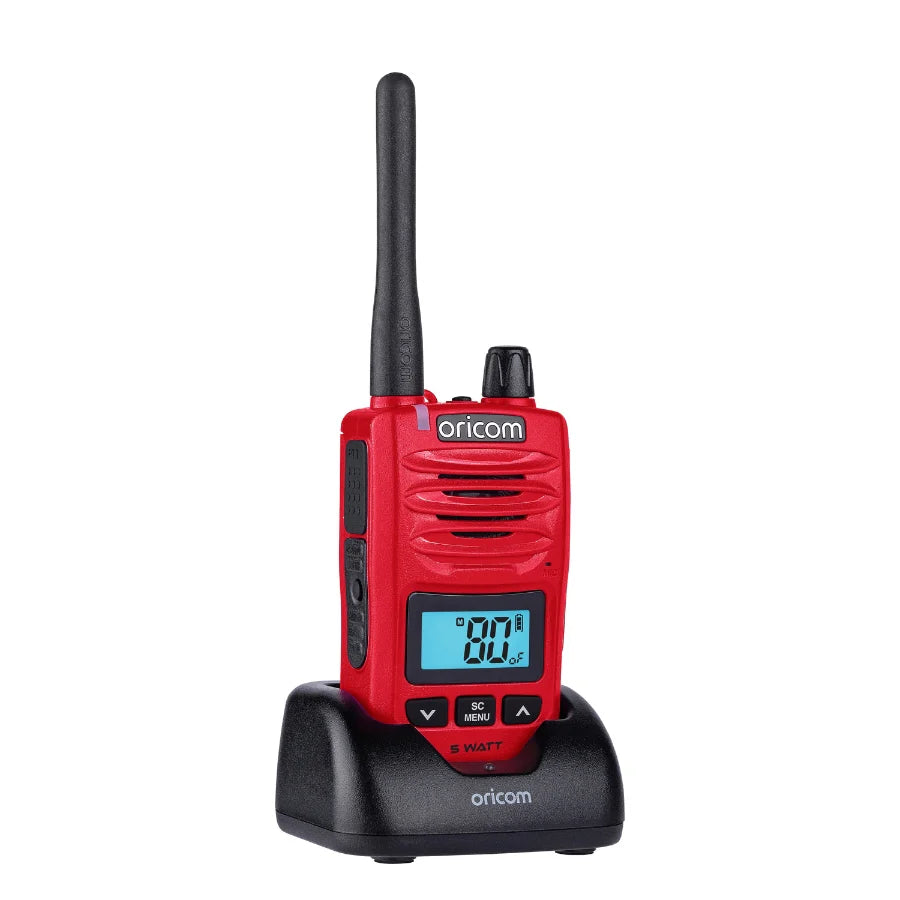 Oricom DTX600RD Waterproof IP67 5 Watt Handheld UHF CB Radio (Red)