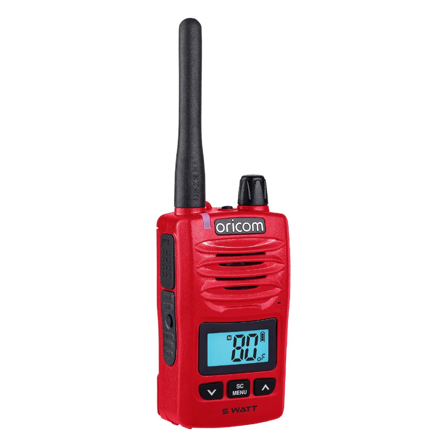 Oricom DTX600RD Waterproof IP67 5 Watt Handheld UHF CB Radio (Red)