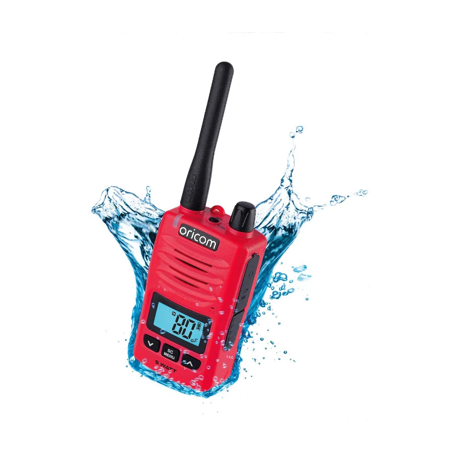 Oricom DTX600RD Waterproof IP67 5 Watt Handheld UHF CB Radio (Red)