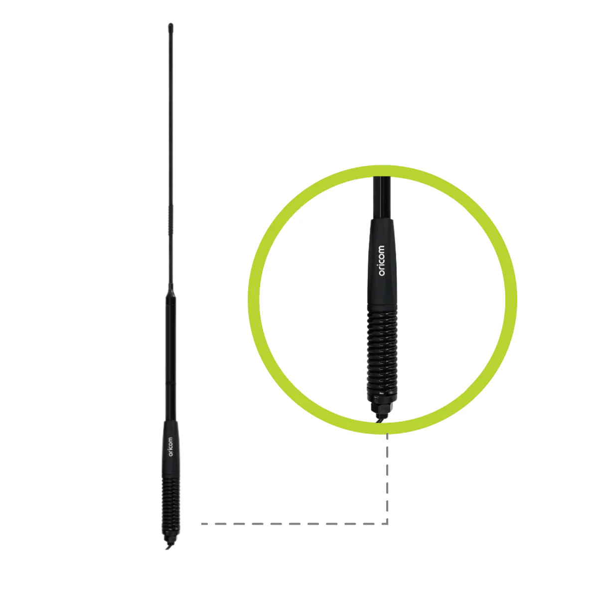 Oricom ANU1106 2-in-1 All-Terrain UHF CB Antenna for low/high gain (3dbi/6.5dbi)
