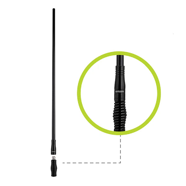 Oricom ANU800 6.5dBi UHF CB Antenna with Detachable Fibreglass Pole