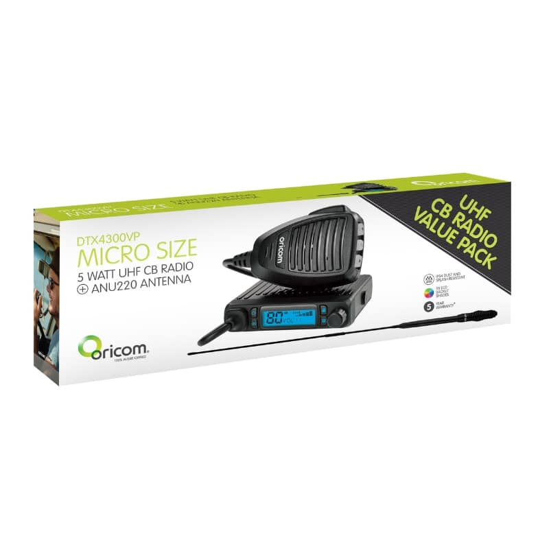Oricom DTX4300VP IP54 UHF CB Radio Value Pack