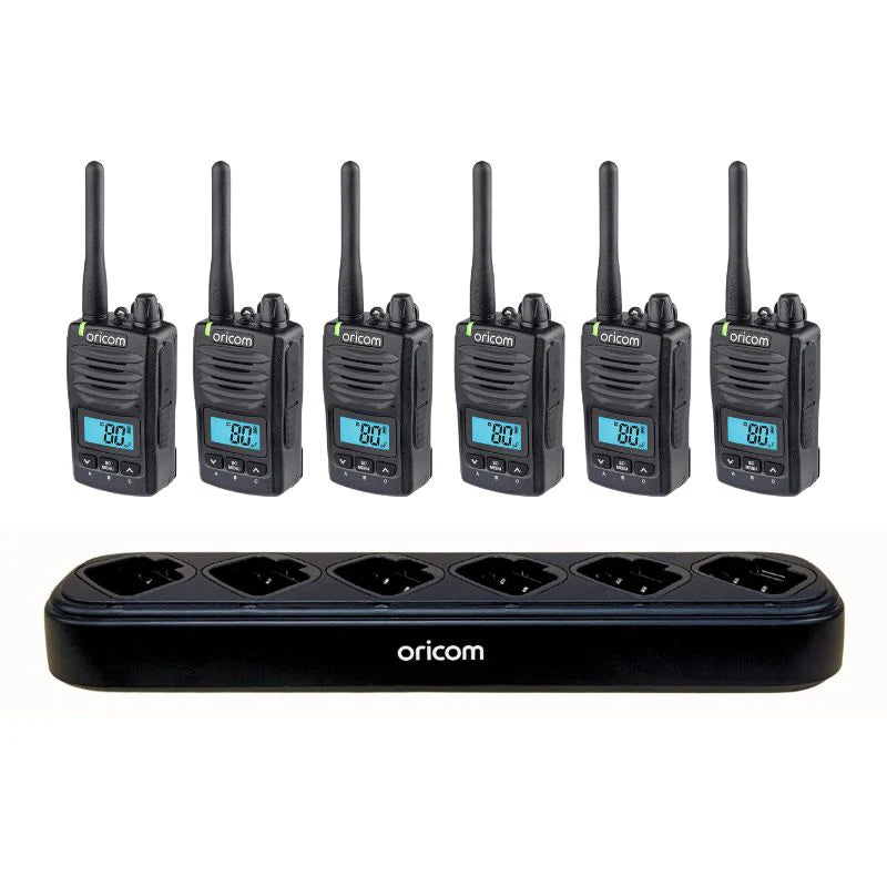 Oricom DTX600CHG6 6-Way Charging Station with 6 Radios Included