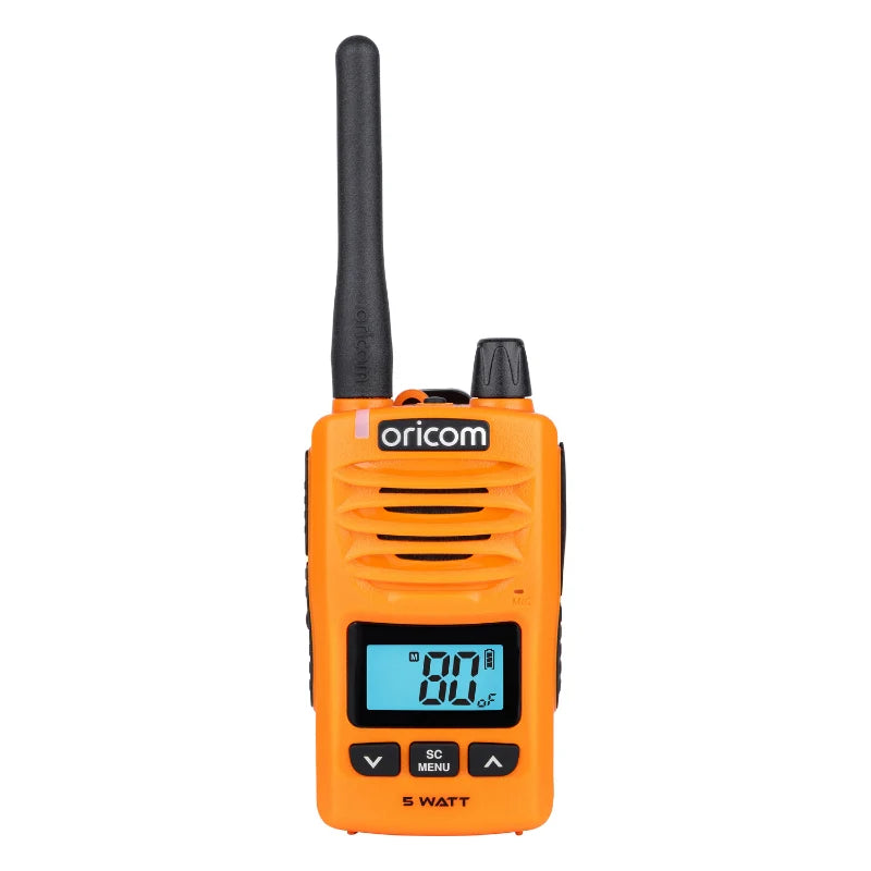 Oricom DTX600 Waterproof IP67 5 Watt Handheld UHF CB Radio (Orange)