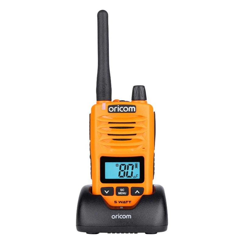 Oricom DTX600 Waterproof IP67 5 Watt Handheld UHF CB Radio (Orange)