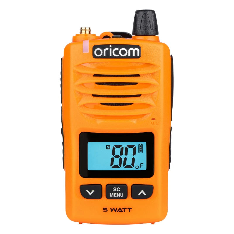Oricom DTXTP600OR 5 Watt IP67 Waterproof Handheld UHF CB Radio Trade Pack (Twin Orange Radios)