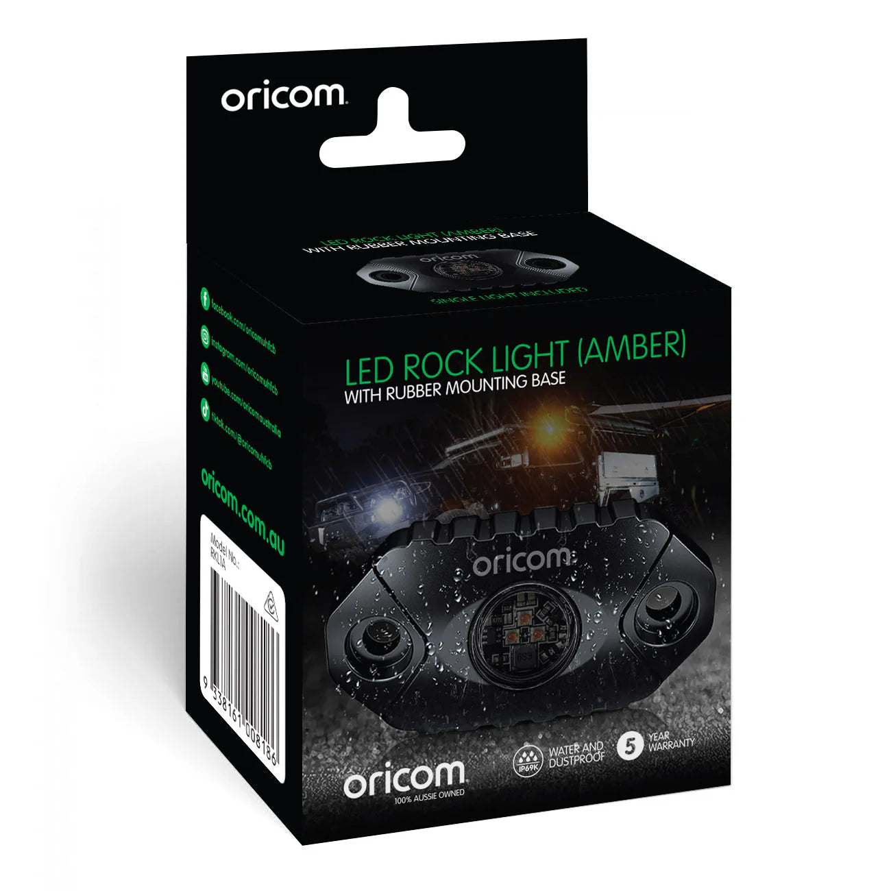 Oricom RKL1A LED Rock Light Single Pack (Amber)
