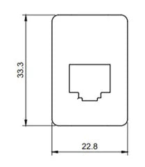Lightforce RJ45 M2 Passthrough To Suit Mitsubishi - Red