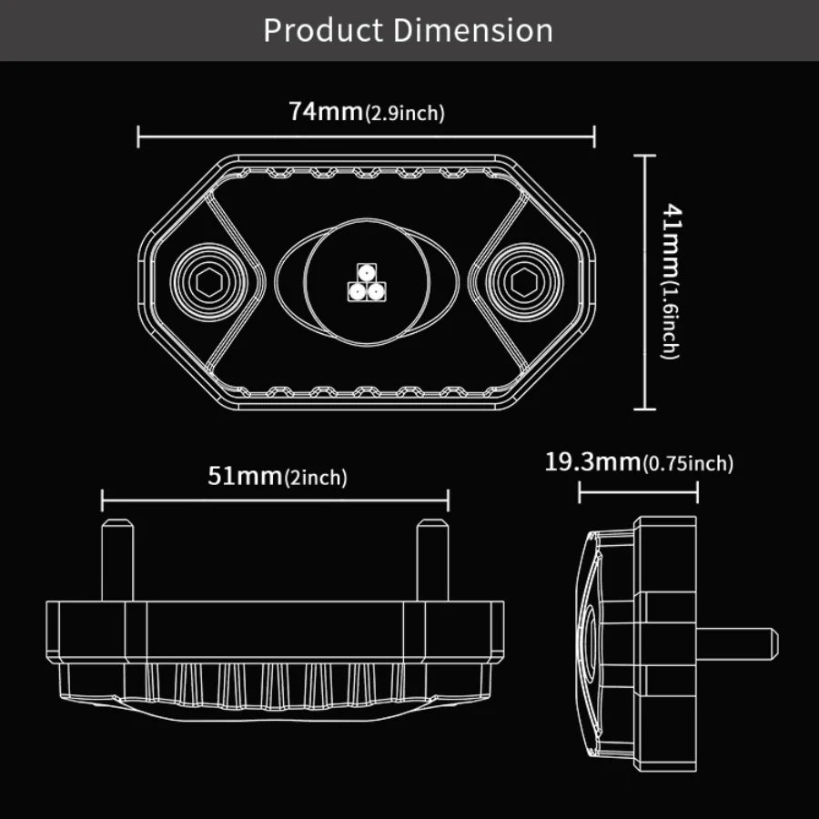 Oricom RKLBT6RGB LED Rock Light 6 Pack (RGB)
