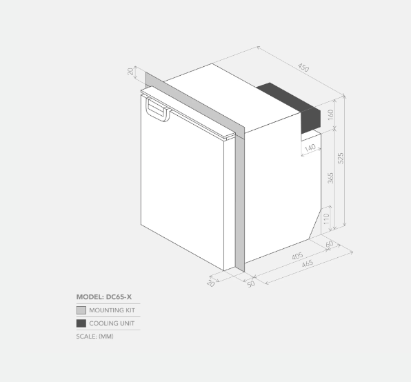Bushman DC65-X 65L Caravan Fridge - 12V / 24V