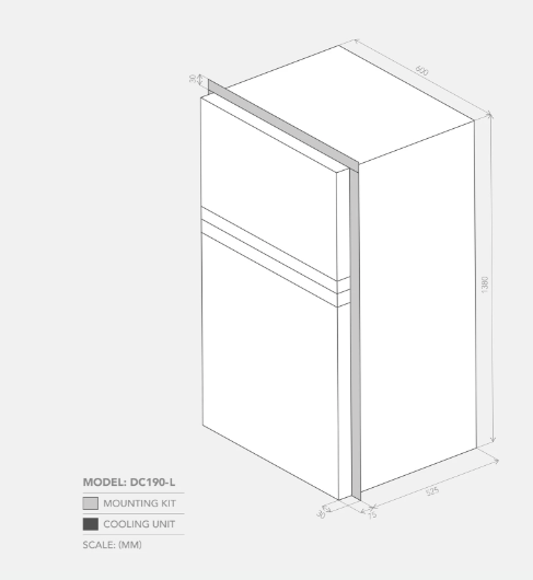 Bushman DC190L-X 190L Caravan Fridge - 12V / 24V