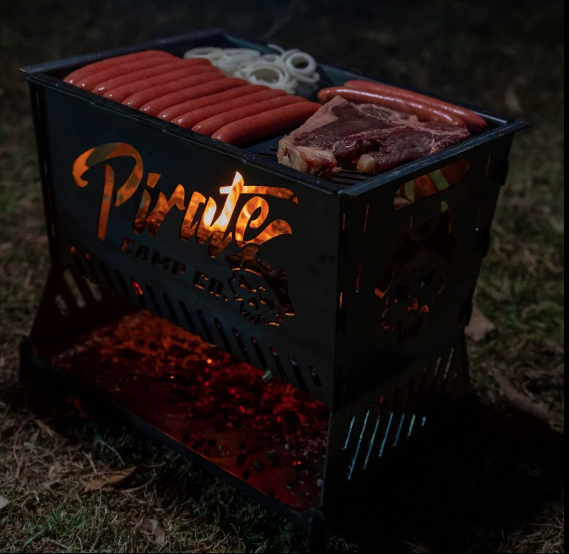 Pirate Camp Co. The Ultimate Collapsible BBQ Fire Pit