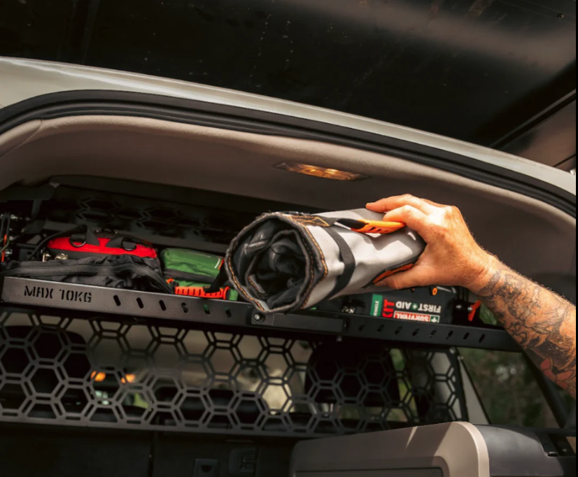 Pirate Camp Co. Drop Down Rear Roof Parcel Shelf | Toyota Prado 150