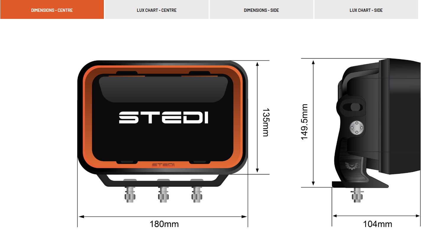 Stedi Quad EVO LED Driving Light (Centre Module)