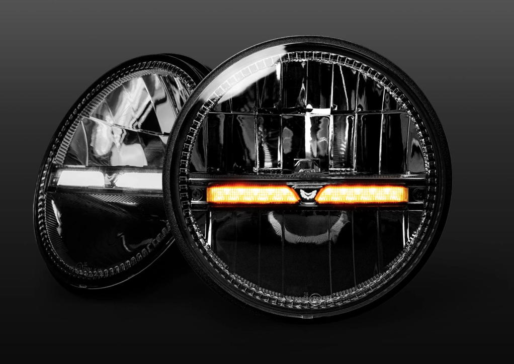 Stedi 5.75" Homage Black Indicator 5700K LED Headlight Pair