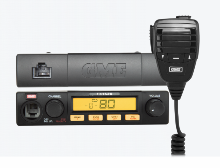 GME TX3520S 5 Watt Remote Head UHF CB Radio with ScanSuite™