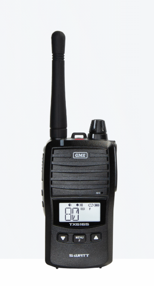 GME TX6165 5/1 Watt UHF CB Handheld Radio including Accessories