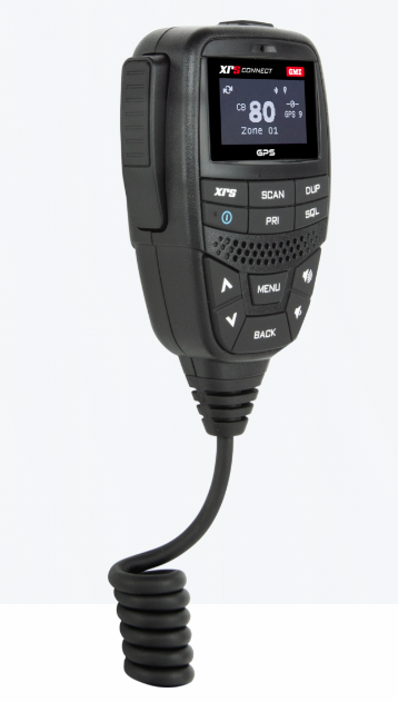 GME MC668B-IP Professional Grade IP67 OLED Speaker Microphone with GPS