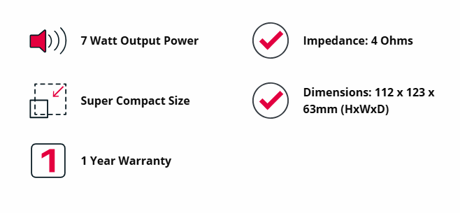 GME SPK09 7 Watt Extension Speaker - Black