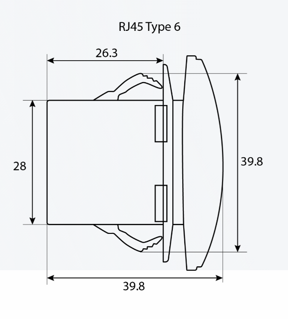 GME XRS-RJ45W6 RJ45 Pass-Through Adaptor - Type 6 (White)