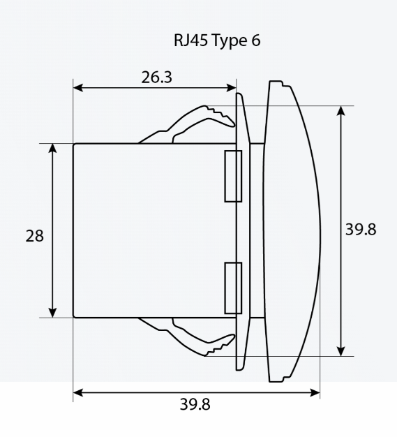 GME XRS-RJ45R6 RJ45 Pass-Through Adaptor - Type 6 (Red)