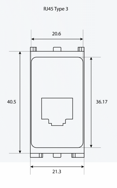 GME XRS-RJ45W3 RJ45 Pass-Through Adaptor - Type 3 (White)