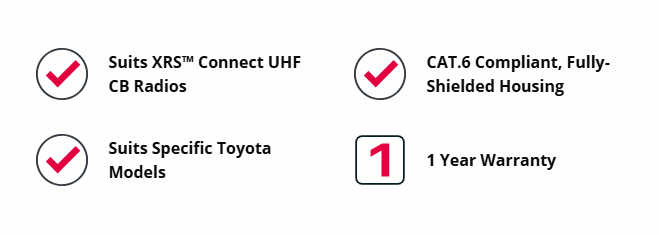 GME XRS-RJ45R11 RJ45 Pass-Through Adaptor - Toyota