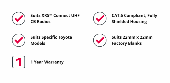 GME XRS-RJ45T5 RJ45 Pass-Through Adaptor - Toyota