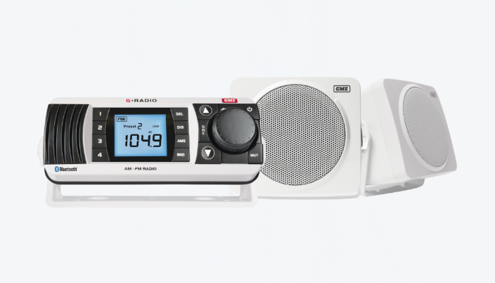 GME GR300BTWEP2 Marine Stereo - AM/FM Marine Radio Entertainment Pack