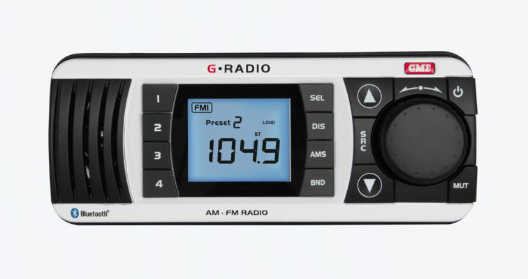 GME GR300BTW Bluetooth AM/FM Marine Stereo - White