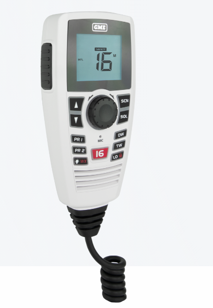 GME GX750W Black Box VHF Marine Radio - White