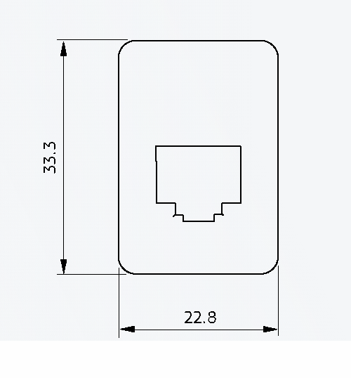 XRS-RJ45W9 RJ45 Pass-Through Adaptor - Type 9 (White)