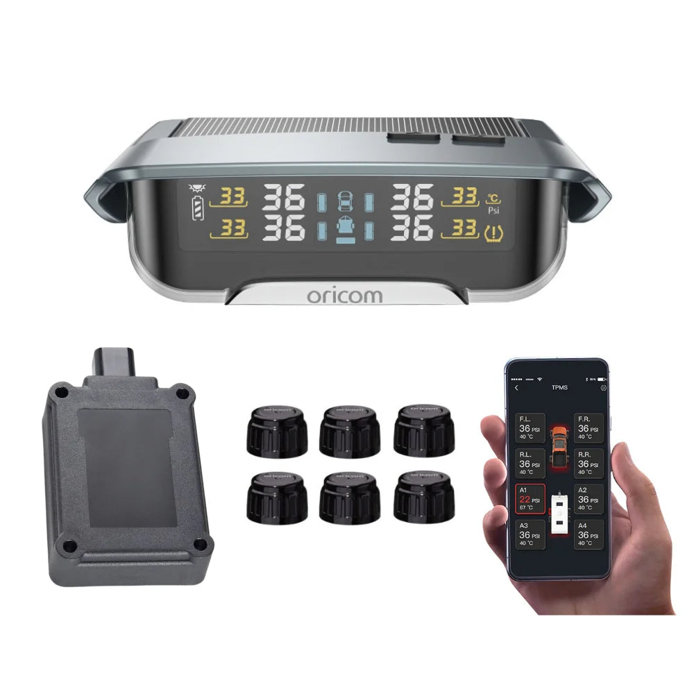 Oricom TPMS10-6ER TPMS Incl. 6 External Sensors with APP Control Settings + Repeater Value Pack
