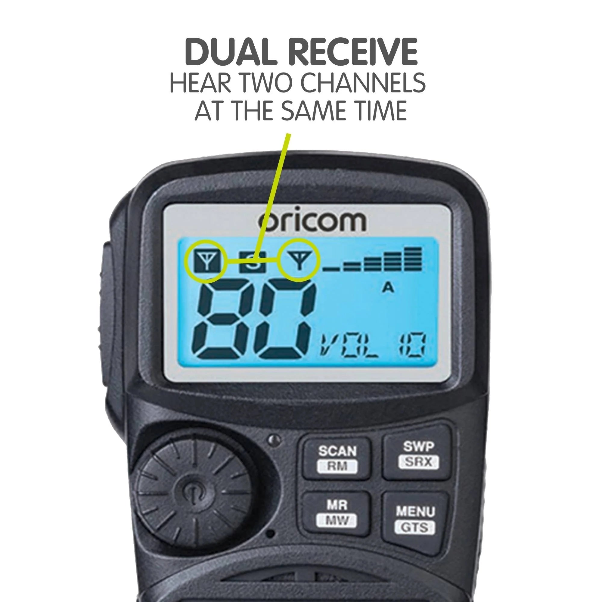 Oricom UHF350DR Dual Receive UHF CB Radio