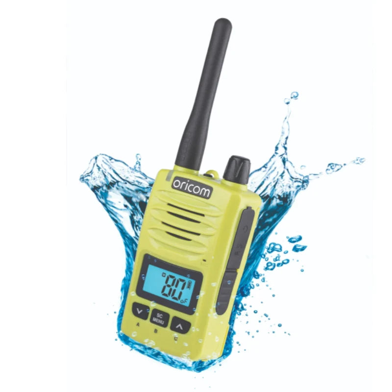 Oricom DTX600LME Waterproof IP67 5 Watt Handheld UHF CB Radio (Lime)