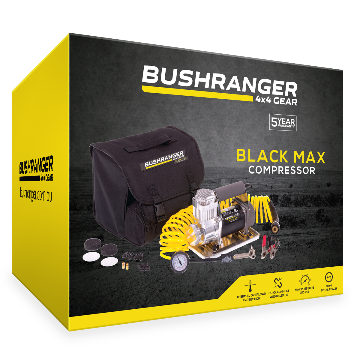 Bushranger BLACK MAX AIR COMPRESSOR, PORTABLE, 12 VOLT