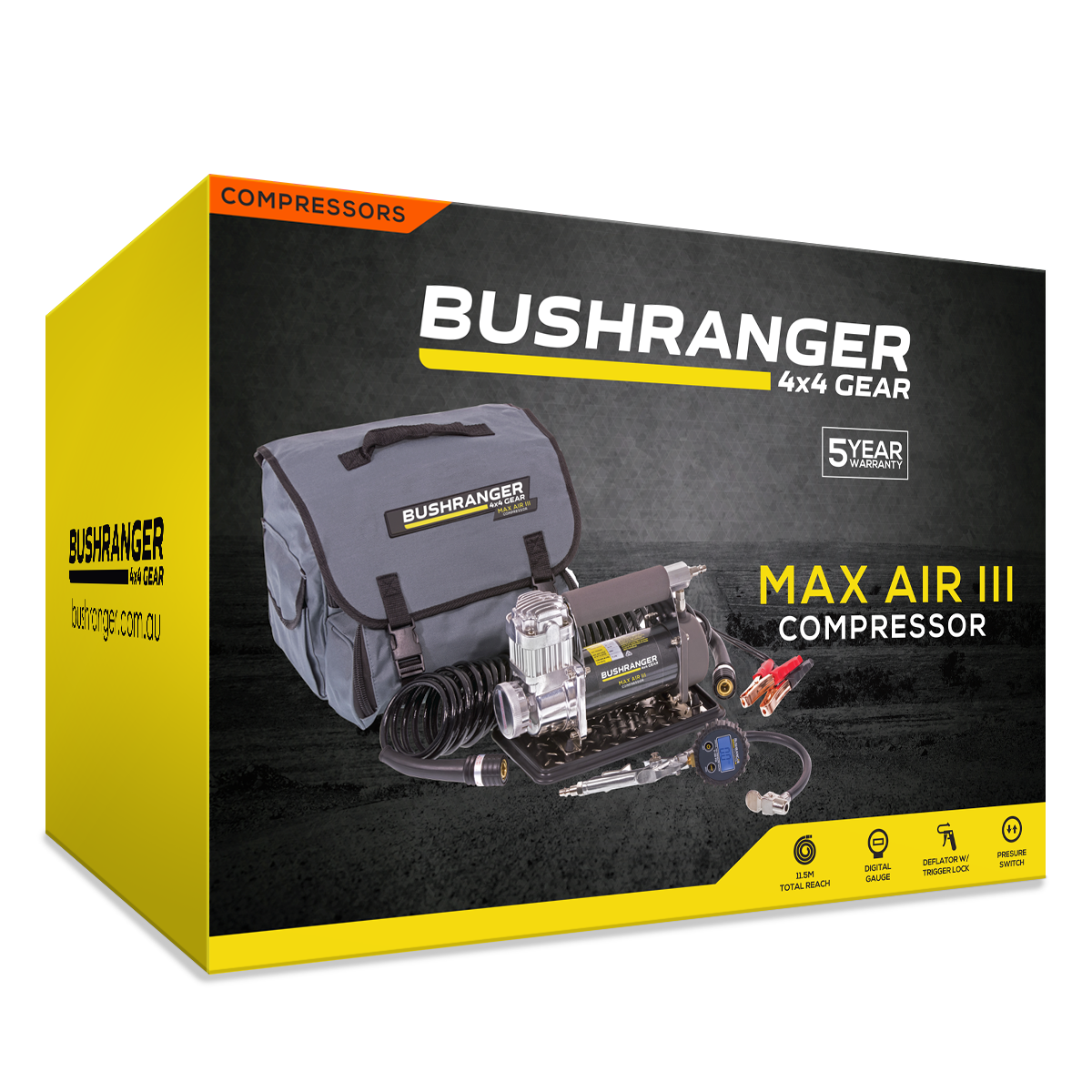 Bushranger MAX AIR III AIR COMPRESSOR, PORTABLE, 12 VOLT