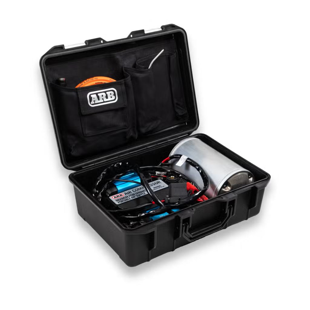ARB Portable Air Compressor (Brushed) Twin with Air Tank - 12 Volt