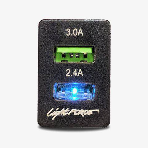 LightForce Dual USB to suit Ford Ranger Switch Fascia