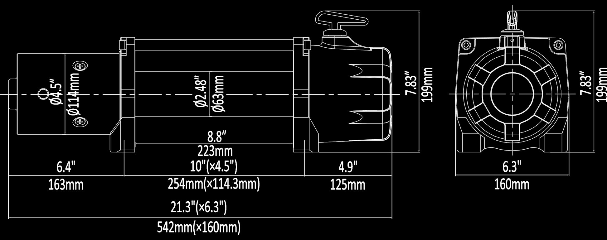 Runva EWL12000 12V with Synthetic Rope