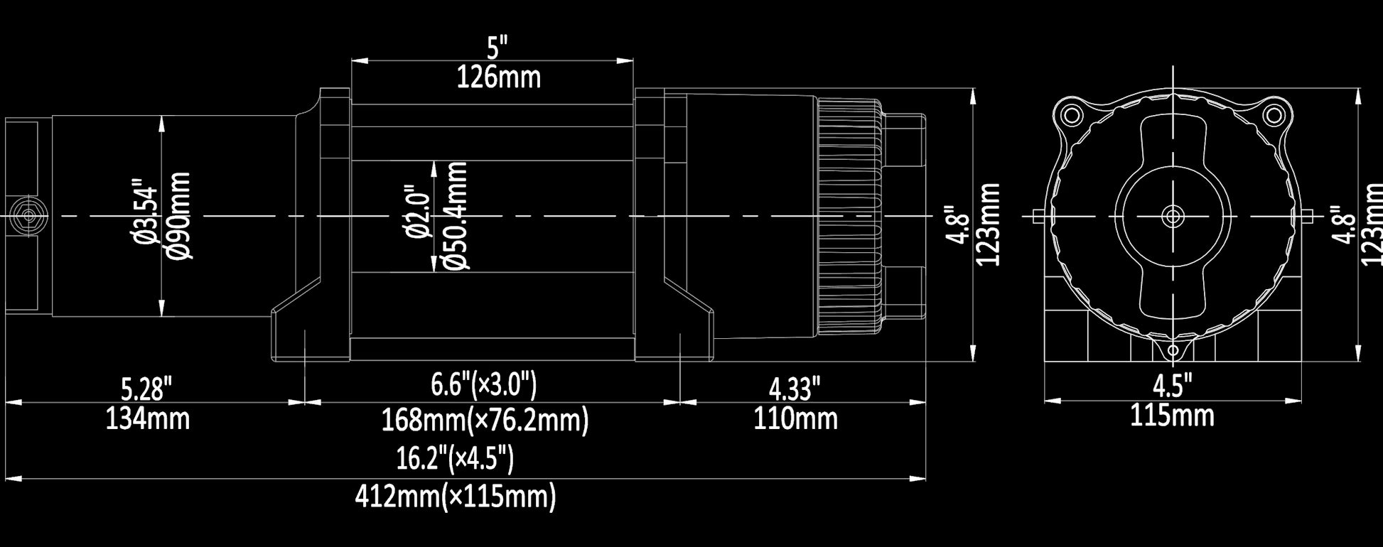 Runva EWT4500 12V with Steel Cable
