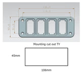 Lightforce Four-Switch Panel Fascia for TY Switches