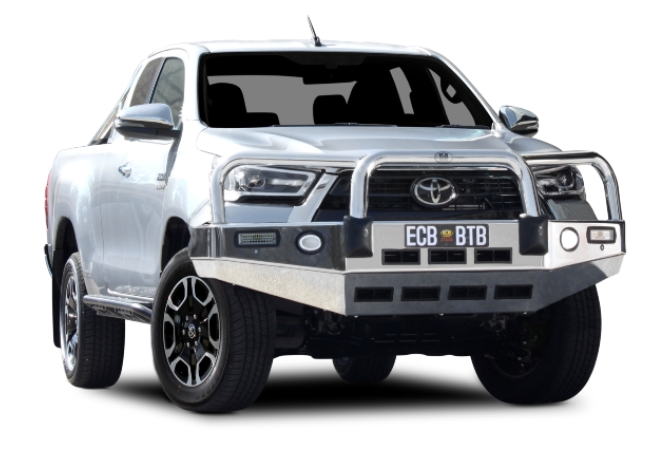 ECB Toyota Hilux Workmate Wide Cab Bullbar with Bumper Lights (08/21 to 02/24)