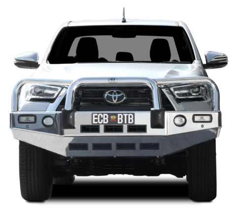 ECB Toyota Hilux Workmate Wide Cab Bullbar with Bumper Lights (08/21 to 02/24)