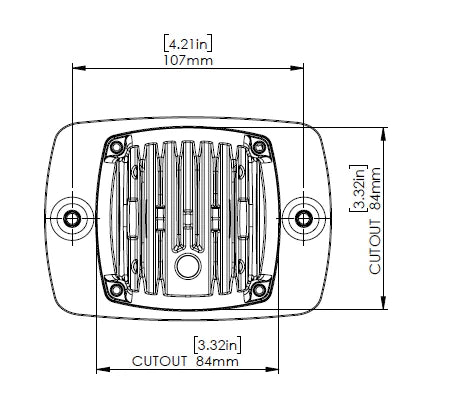 LightForce ROK 40 LED Utility Light Ultra Flood Flush Mount